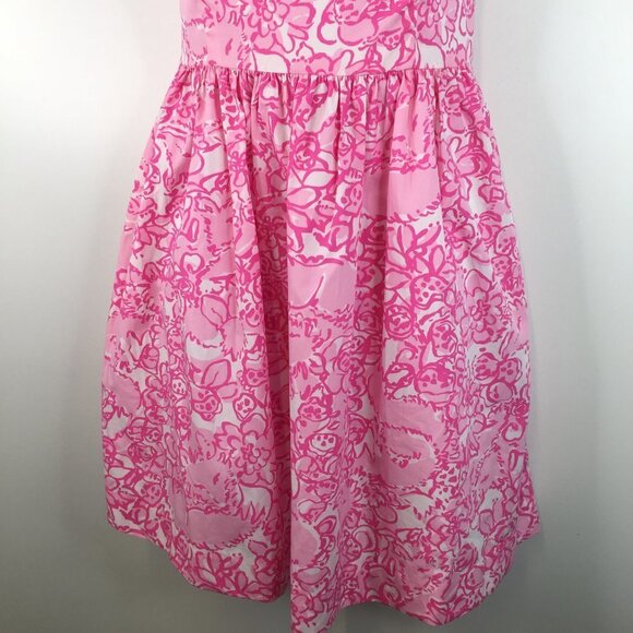 Lilly Pulitzer Richelle She's a Fox Sleeveless Pink Dress Size 0 - Picture 3 of 11